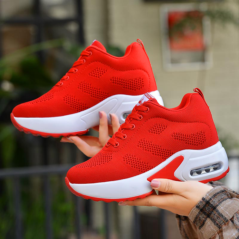 Leisure Sports Women's with Added Thick Soles That Can Grow Taller Breathable NEW hot Comfortable and Elegant Vulcanized Shoes