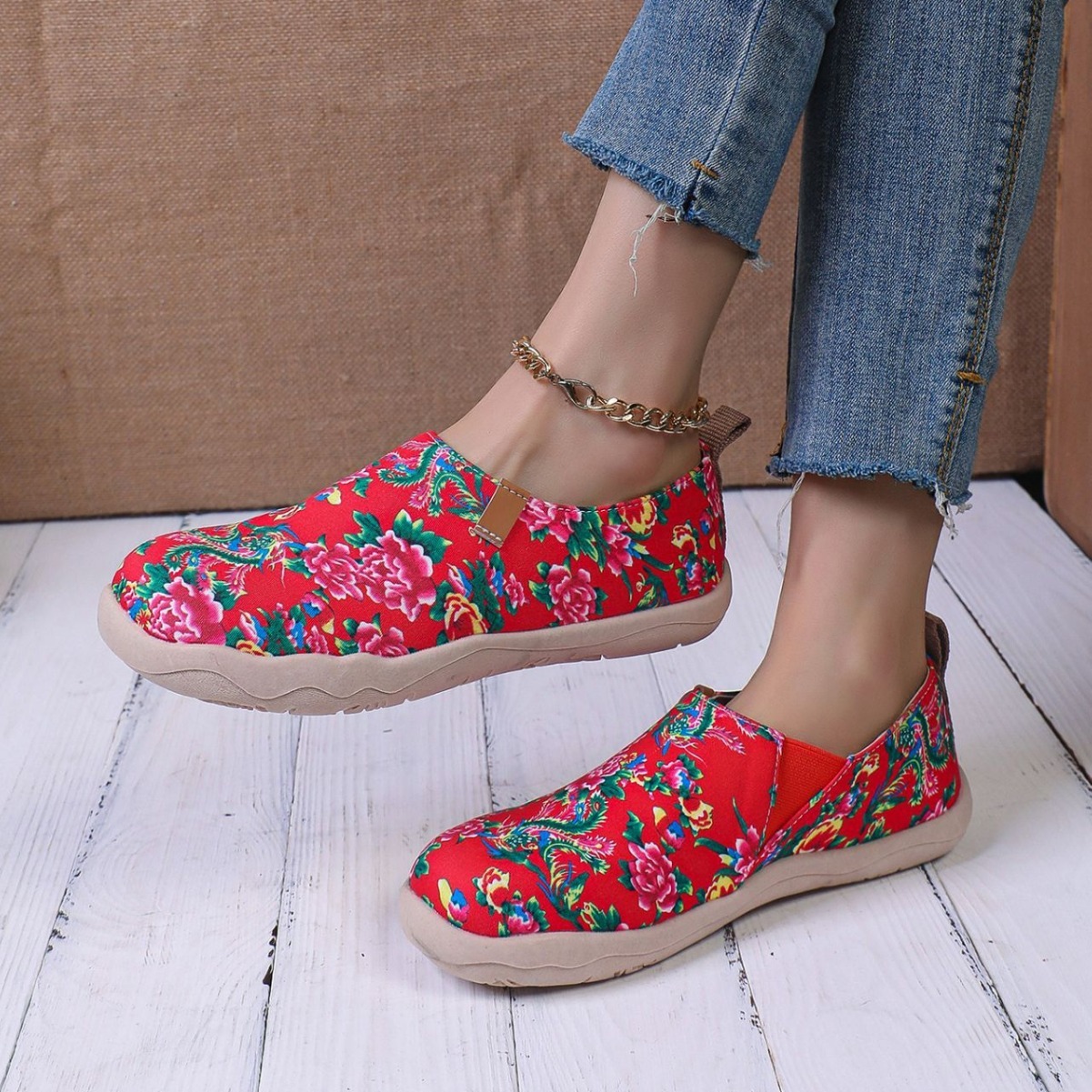 Ddmysports Spring New Fashion Versatile Outwear Casual Single Colorful Cloth Shoes Big Straight OUTDOOR