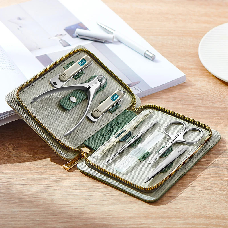 MR.GREEN Manicure Set Pedicure Sets Nail Clipper Stainless Steel Professional Nail Cutter Tools Travel Case Kit i240621