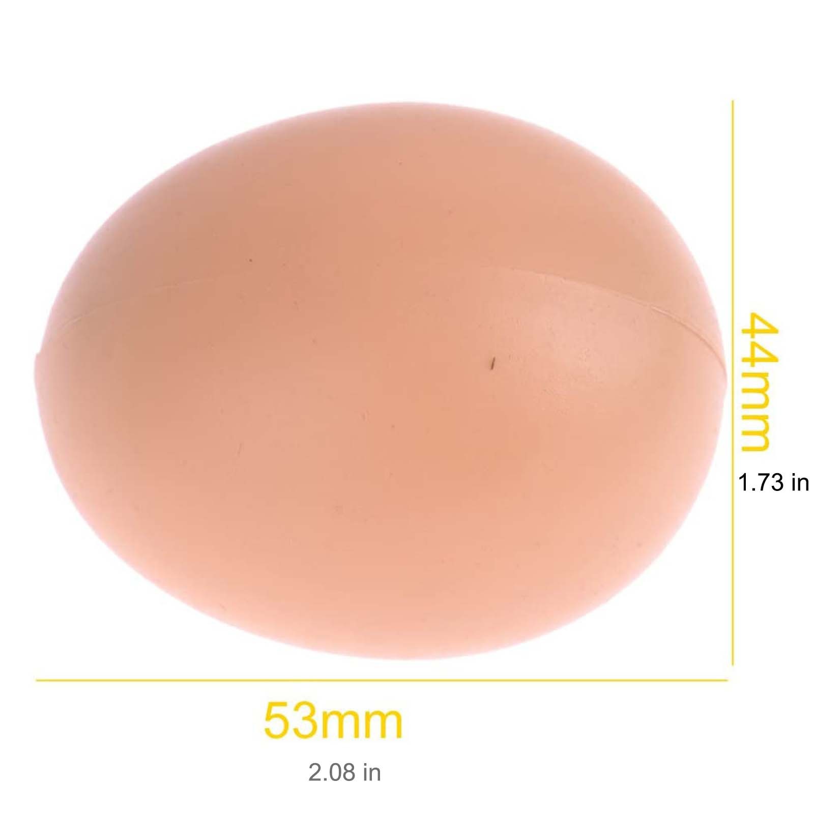 6pcs Plastic Eggs Chicken House Small Fake Eggs Farm Animal Supplies Cages Accessories Guide Chicken Nest Egg Painting