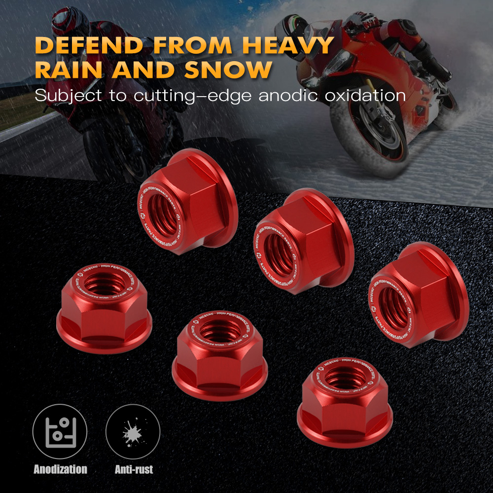 For MV Agusta Brutale 3 Cylinders 675 800 RR RC Brutale 4 Cylinders 750 910 989 990 R S 1078 RR 1090 RR R Sprocket Nuts M8x1.25