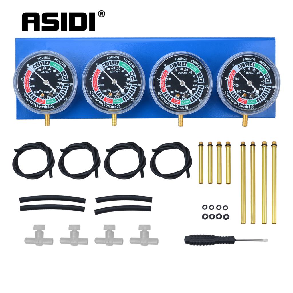 Motorcycle Carburettor Carb Vacuum Gauge Synchronizer Balancer 4 Cylinder Guage Tool Set