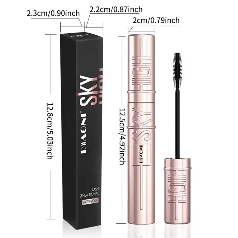 DIAONI Sky-high Thick Curling Mascara Natural Nude Makeup Extremely Fine Waterproof Non-smudge Long-lasting Slim Mascara 240621
