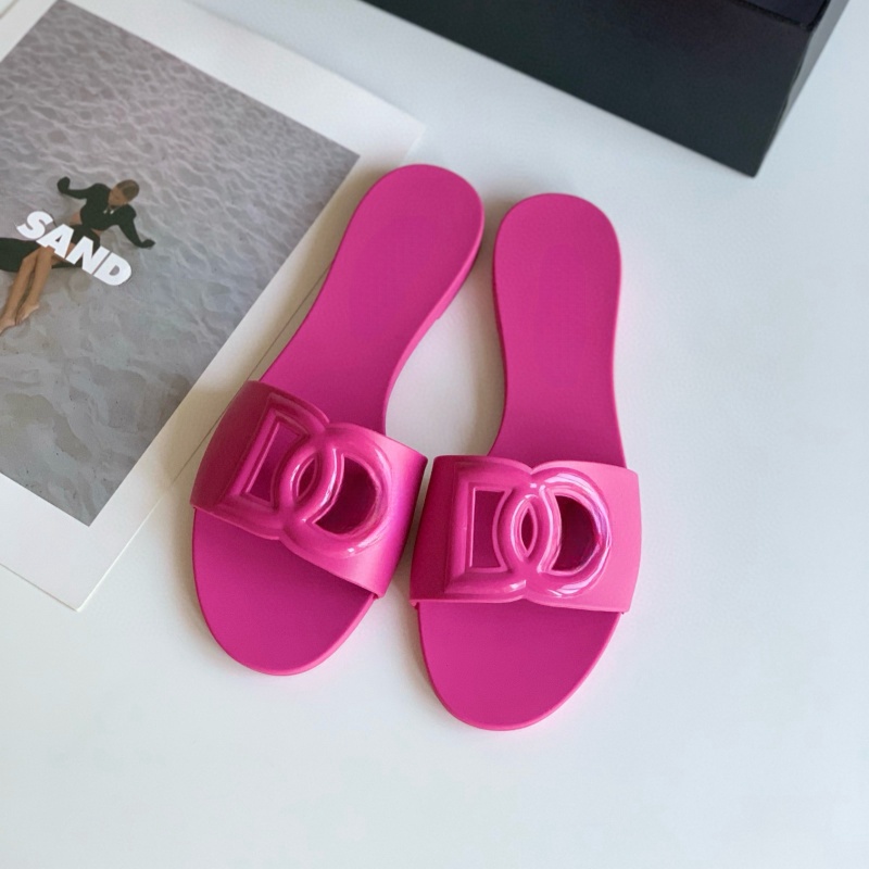 Designer Sandals ladies Interlocking slippers Rubber slippers Women's Flat Beach Jelly Script Orange Summer Fall Muller Shoes Outdoor Waterproof Deluxe sizes 35-41