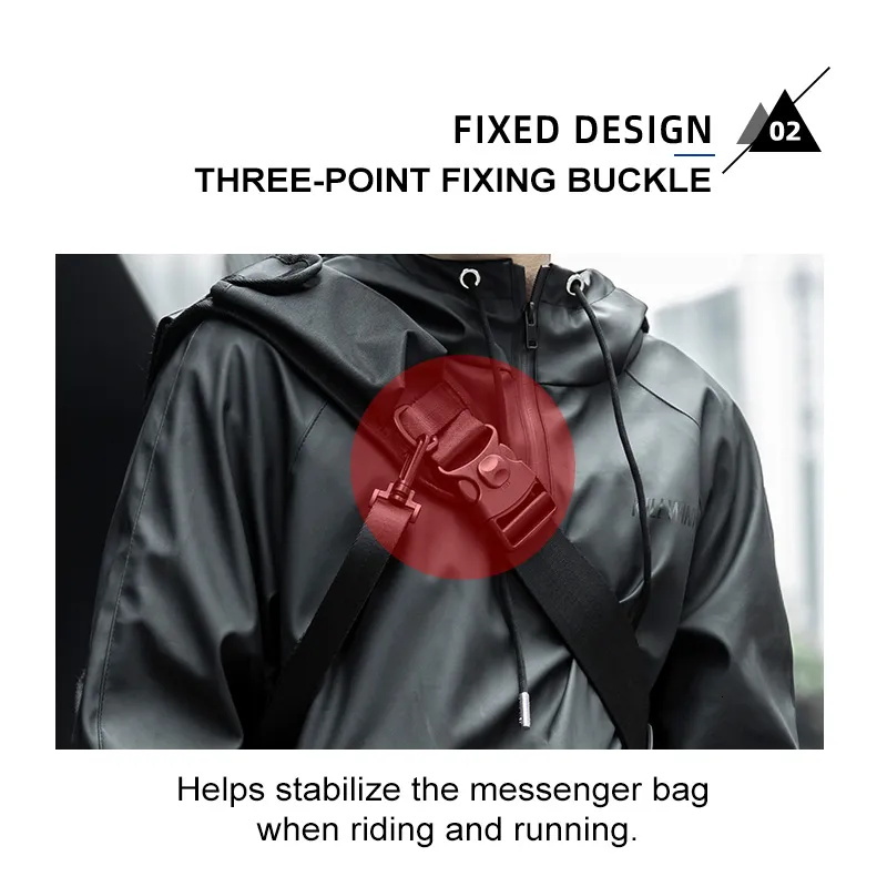 Messenger For Men Waterproof Large Crossbody Shoulder Men's Hip Hop Street Cycling Travel Multilayer Antitheft Design Bags H6.22#118 ddmy 584d