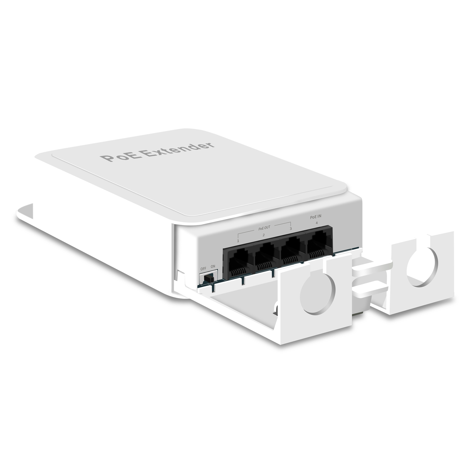 Rainproof 3 Port POE Extender 10/100Mbps 1 to 3 Network Switch Repeater with IEEE802.3af Plug&Play for PoE Switch NVR IP Camera