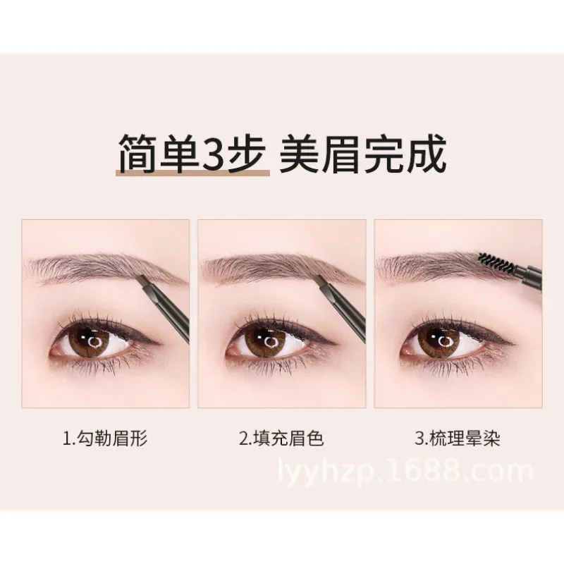 6 Colors Eyebrow Cosmetics Pencil Waterproof Double-headed Eyebrow Tattoo Natural Long Lasting Makeup Paint Eyebrow Pencil 240625