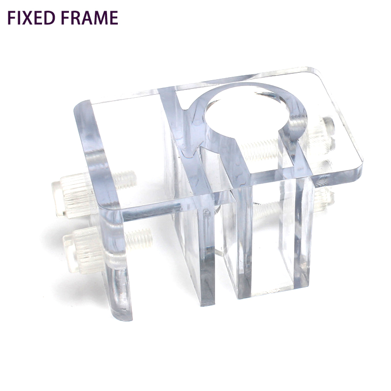 Aquarium lily tube filter acrylic fixing clip, translucent acrylic aquarium wall fixing frame, used to fix the water pipe filter