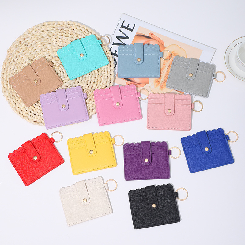 Designer card holder New Arrival High Quanlity Simple Leather Casual Solid Color Holders Women Zipper Change Purse Girls Mini Key Card Bag Gift design