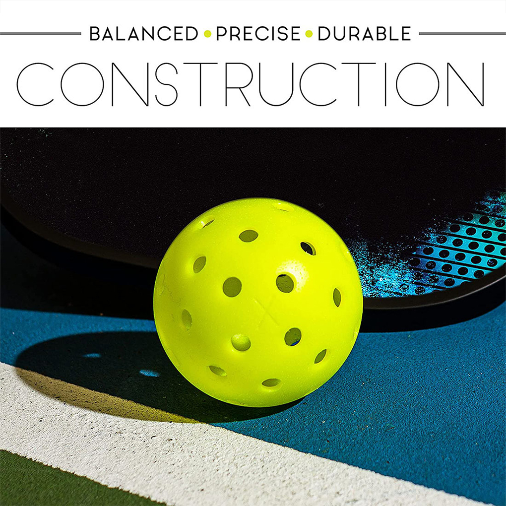 6 Pieces Set Professional Portable Pickleball Replacement 40 Holes Practise Pickle Balls Assorted Kit Birthday Gift Rose