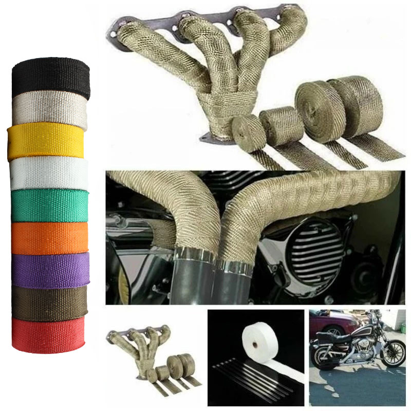 Motorcycle Exhaust Muffler Thermal Tape Hand Wrap Insulation 5cm 5M Car Dirt Bike Enduro Exhaust System Motocross Accessories