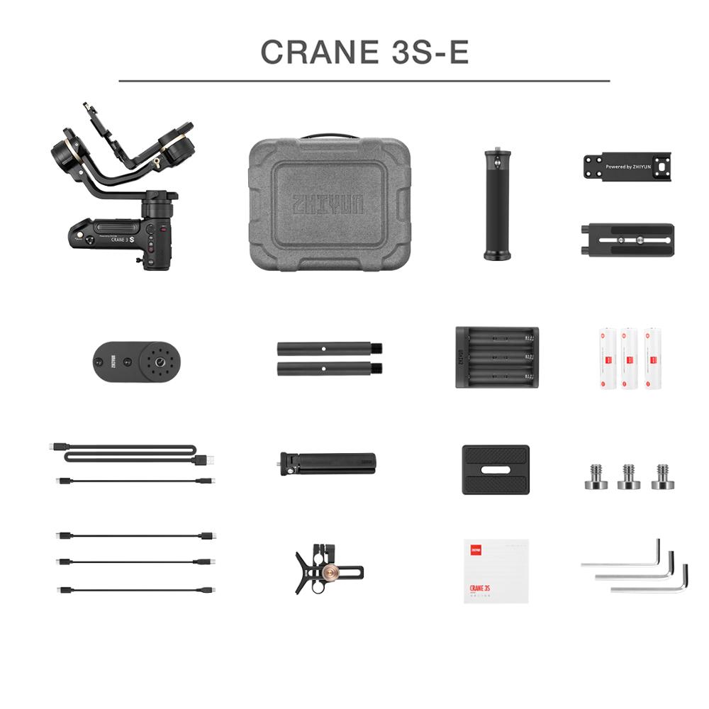 ZHIYUN Crane 3S-E/Crane 3S 3-Axis Handheld Gimbal Payload 6.5KG for Video Camera DSLR Camera Stabilizer New Arrival