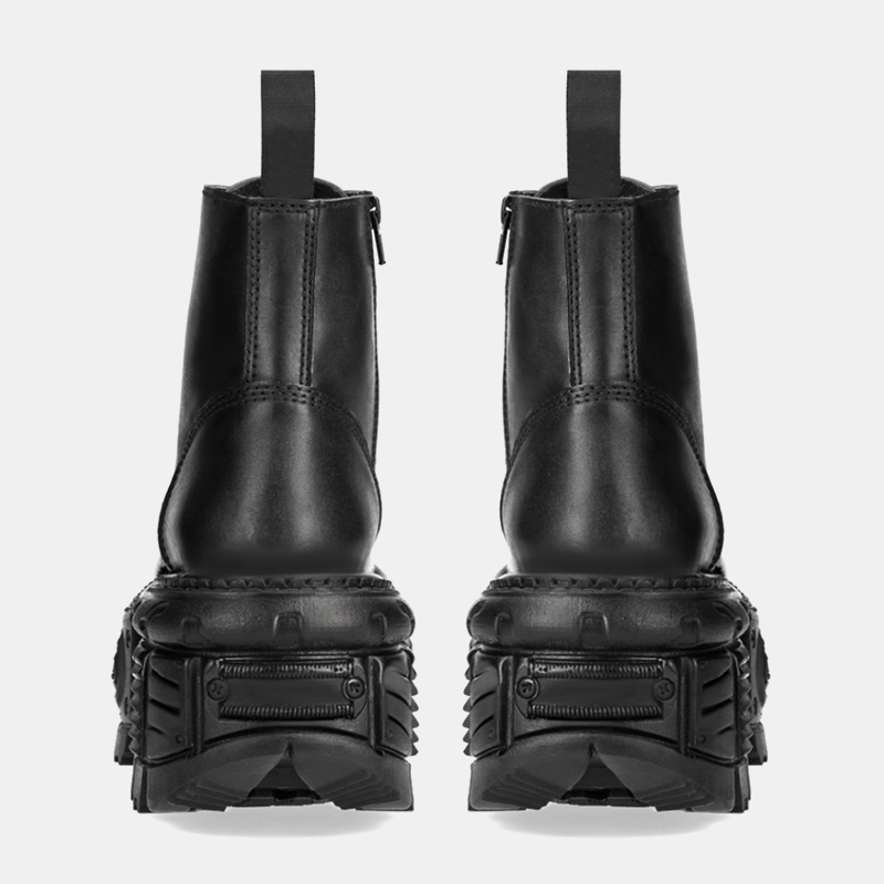 Retro Rock 2024 Boots Both Men And New Dark Punk Leather Metal Niche Top Platform Shoes For Women 8987 4