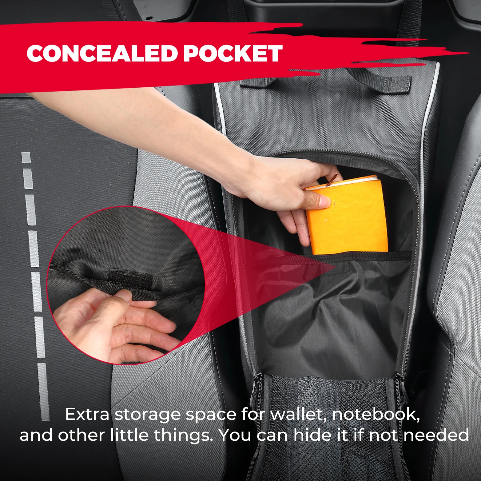 KEMIMOTO Cab Pack Center Seat Storage Bag For CFMOTO for CF Moto ZForce 950 1000 H.O. SPORT HO EX 2020-2024 Water-resistant