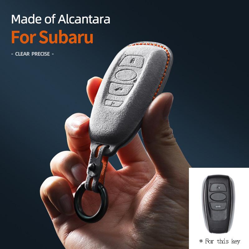 Alcantara High-quality Car Key Case Buckle Cover For Subaru Outback Legacy BRZ SIT Forester Crosstrek Accessories