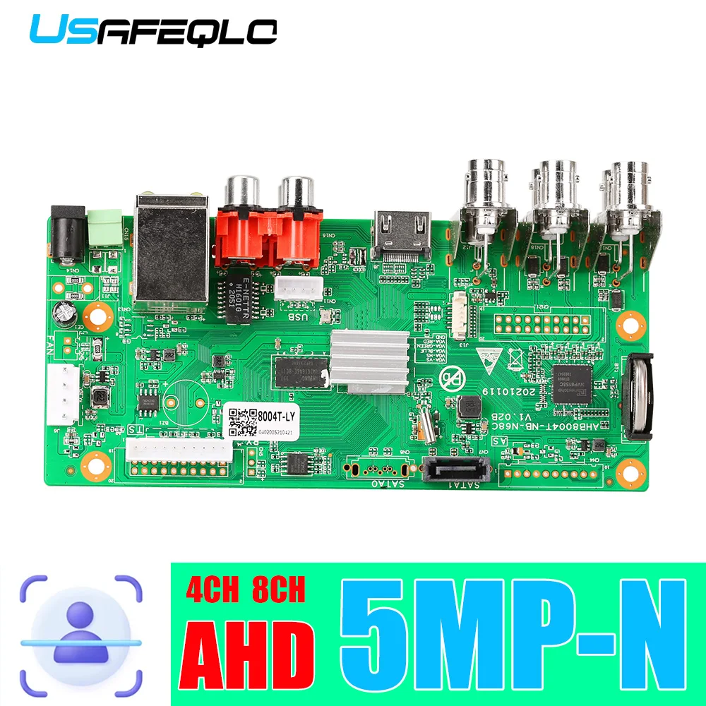 H.265 Main PCB AHD 5MP-N 4 Channel AHD DVR Recorder Video Recorder 4 Channel AHD DVR 1080P AHDH For 1080P/5MP AHD Camera