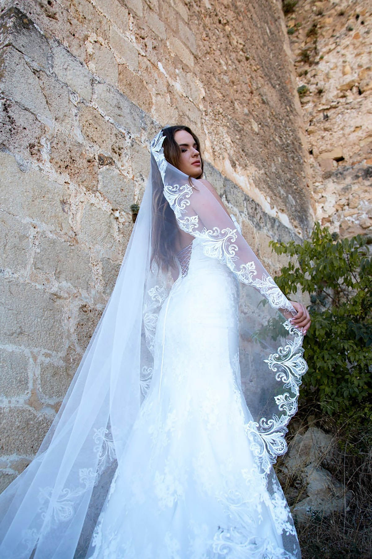 Lace Long Wedding Veil 3 Meters White Ivory Bridal Veil Wedding Headpieces Bride Veil
