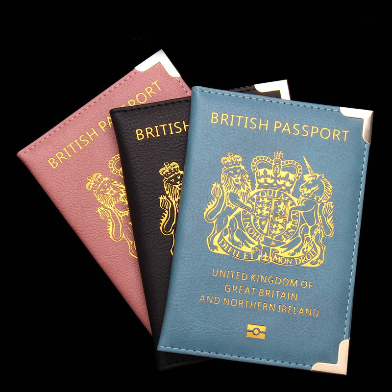 2023 Travel Accessories New United Kingdom British with Elastic Band Holder Cover Passport Wallet
