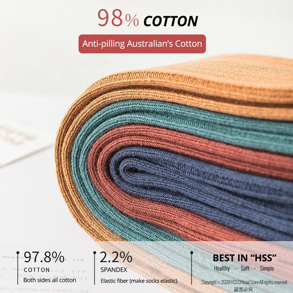 Pure Cotton Socks Mens Business Dress Long Socks Spring Winter Warm Male High Quality Happy Colorful Socks For Man Gift 240614