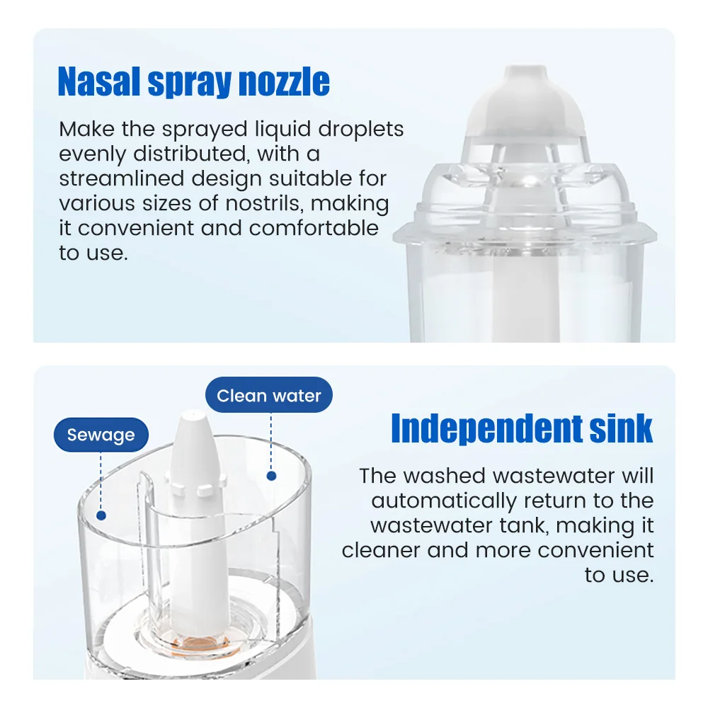 Dr.isla Electric Nose Cleaner Nasal Irrigator Nasal Wash Neti Pot Avoid Allergic Rhinitis Sinusitis Cure for Adult Child Therapy