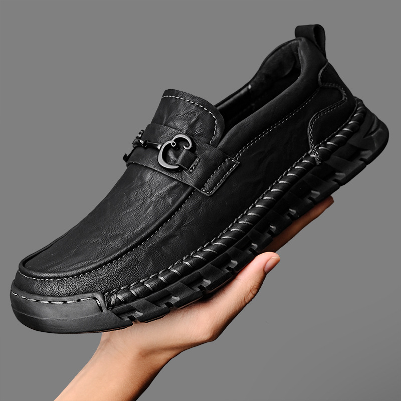 Ddmyoutdoor Four Seasons New Fashion Casual Large Size Men S Wide Edition Dad S Shoes One Step Padded Bean Shoes