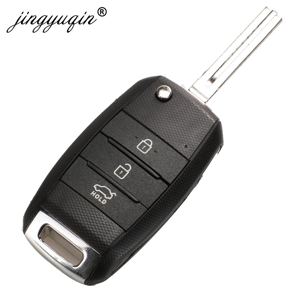 jingyuqin 3/4BT Flip Remote Car Key Shell For Kia Carens Ceed Rio Sportage new 2025 Optima Sorento Cerato Soul Forte Seltos Fob Housing