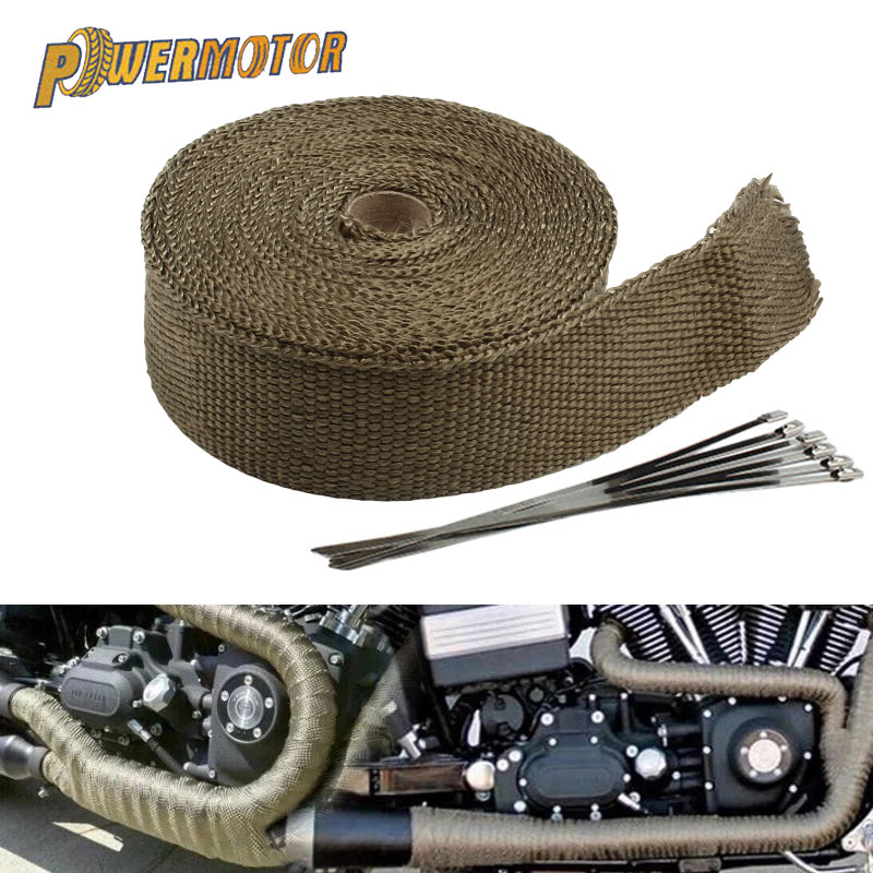 Motorcycle Exhaust Muffler Thermal Tape Hand Wrap Insulation 5cm 5M Car Dirt Bike Enduro Exhaust System Motocross Accessories
