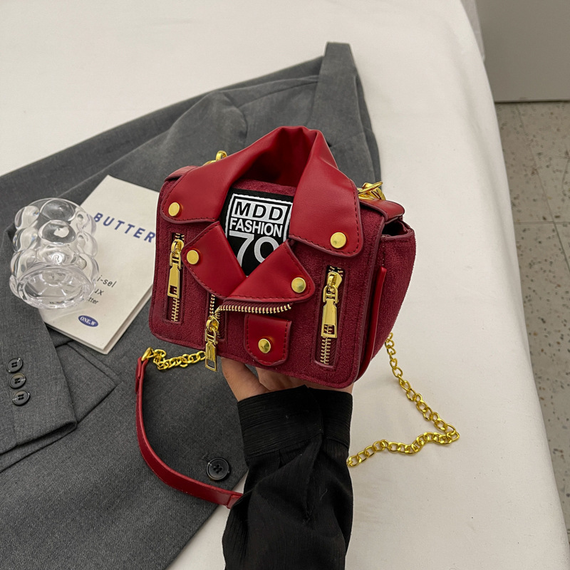 Rivet Clothes Shape Shoulder Fashion Women's Ins Jacket Coat Crossbody Small Square Bag H6.22#38 ddmy b006