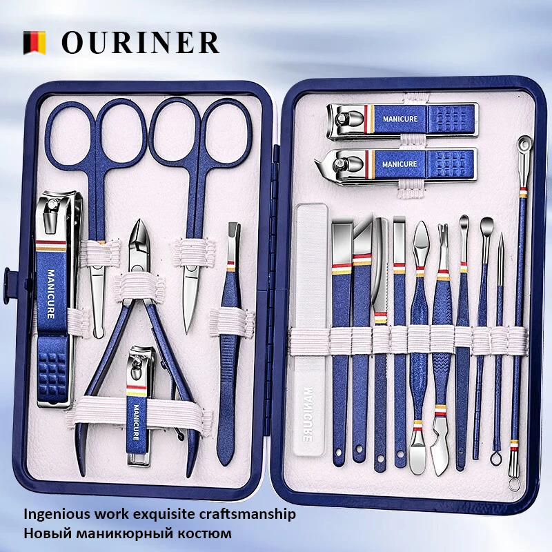 Nail Clippers Set With Folding Bag Manicure Kits Scissors 9-19pcsset Nail Cutter Set Stainless Steel Makeup Tool i240621