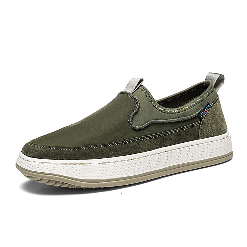 Men's New Cloth Wide Edition Dad's Step on Old Beijing Canvas Breathable Lazy Non slip Lefu Shoes