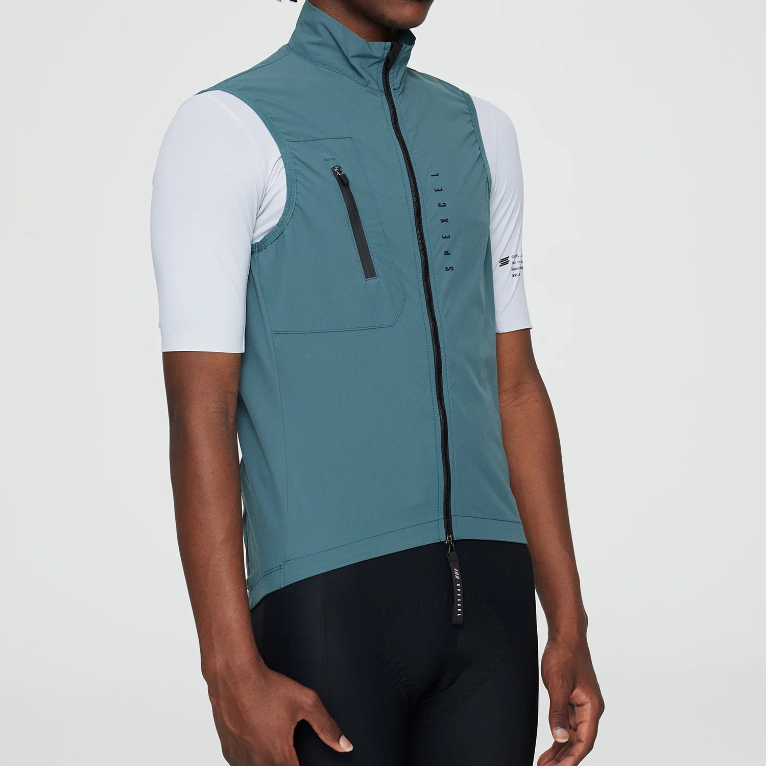 SPEXCEL All Classic Lightweight Windproof Vest Cycling Mens Wind Gilet Stretch fabric With Two Way Zipper 240620