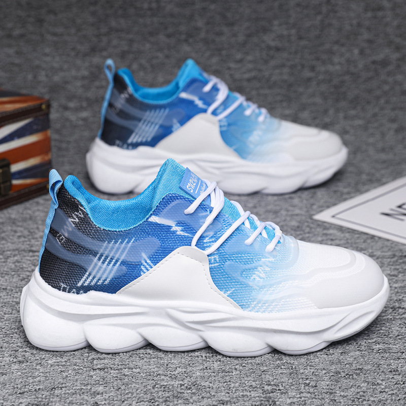 Shoes Men's Spring Mesh Breathable Student Casual Shoes Fashion Trend Soft Bottom Lightweight Running Sneakers white