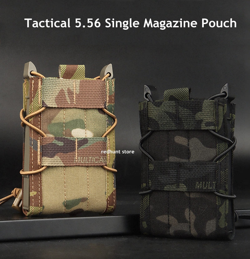 5.56 Single Magazine Pouch for AK AR M4 AR15 Molle Magazine Bag Rifle Pitol Molle Mag Holster Pouch Hunting Accessories