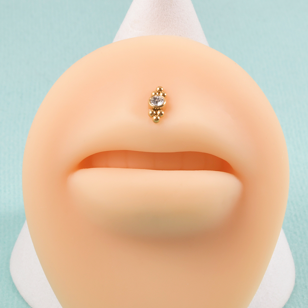 1PC Surgical Steel 16G Gold Plated Cz Labret Lip Nose Ring Dangling Earrings Ear Cartilage Tragus Helix Body Piercing Jewelry