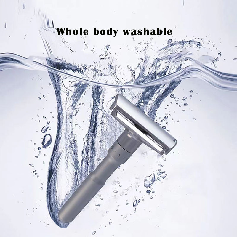 Adjustable Safety Razor Double Edge Classic Mens Shaving Mild to Aggressive 1-6 File Hair Removal Shaver it with 5 Blades&1base