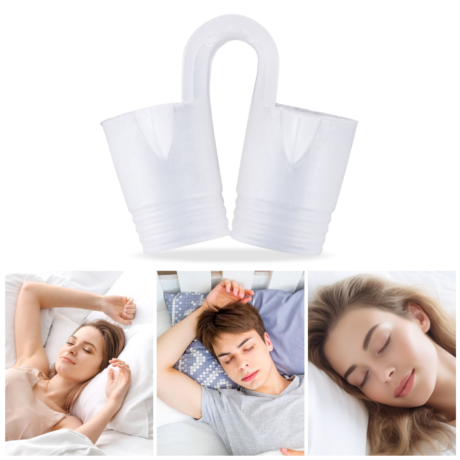 4 Pcs Nose Vent Sinus Relief Dilator Soft Silicone Vent Reusable Snoring Device Enjoy A Peaceful Night Sleep for Nasal Snorers