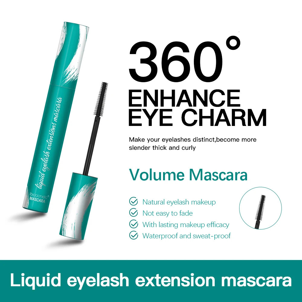 Mascara Liquid Lash Extension Volume and Length Waterproof Smudge-Proof Mascara No Flaking/No Clumping Black or Brown 240621