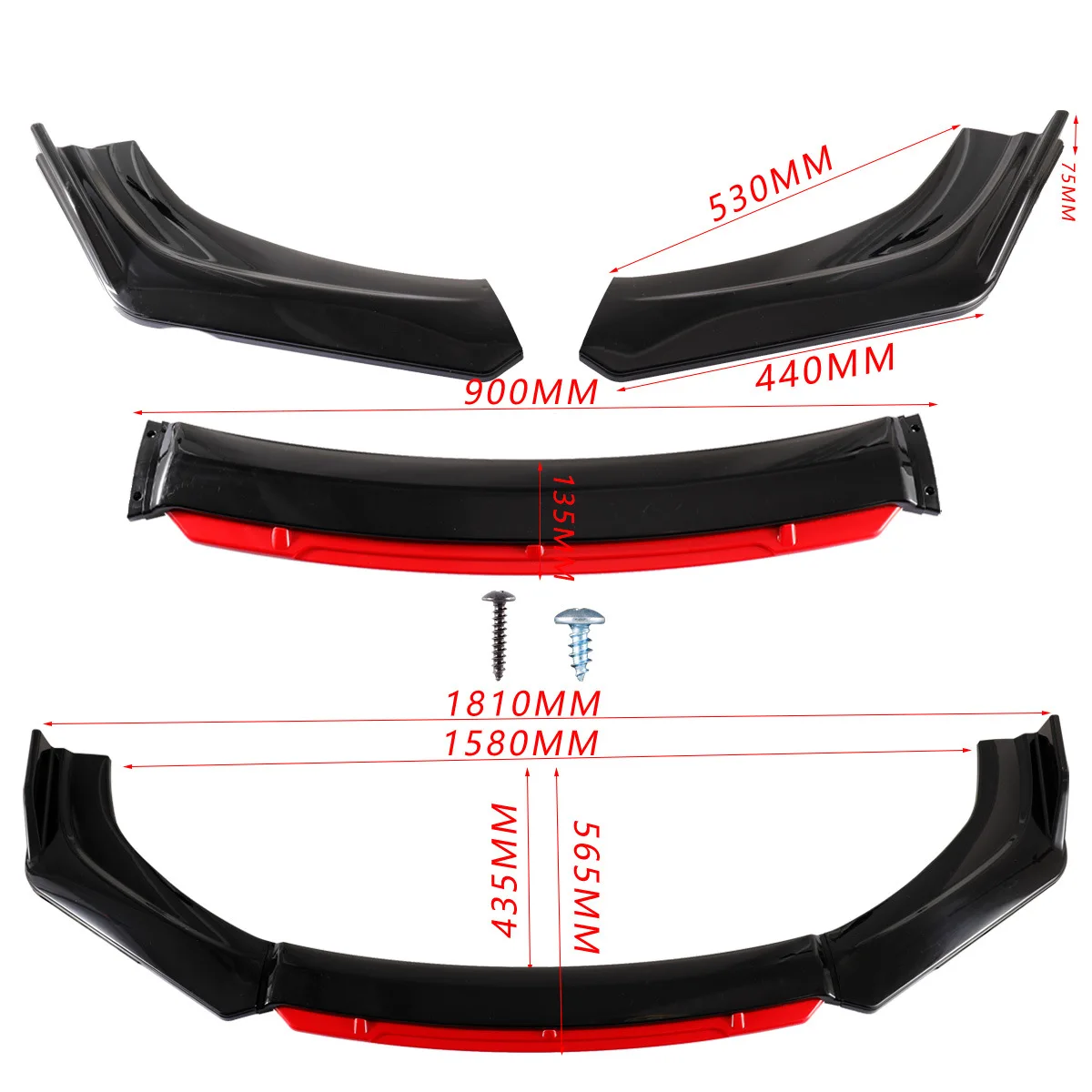 Universal Car Front Bumper Lip Splitter Universal Spoiler Diffuser Lip Kit For e46 e90 new e60 e36 2025 e39 f10 f20 car accessories