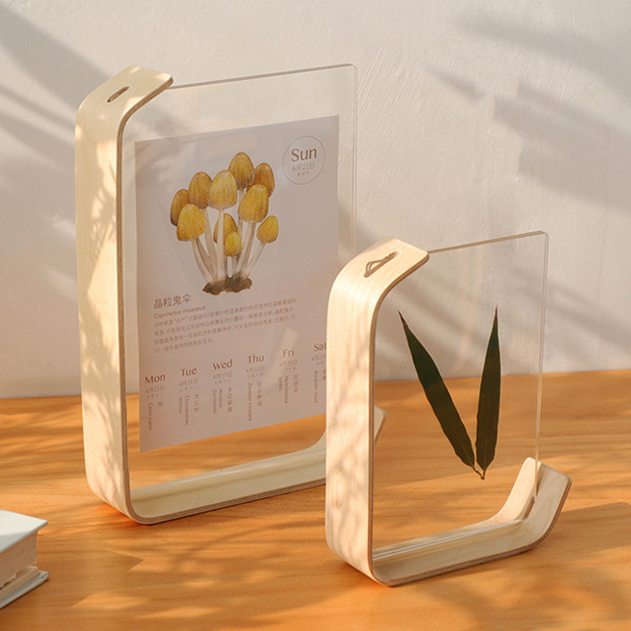 Acrylic Wooden Herbarium Display Calendar DIY Frames For Wedding Party Picture Frame Photo Decor H260306
