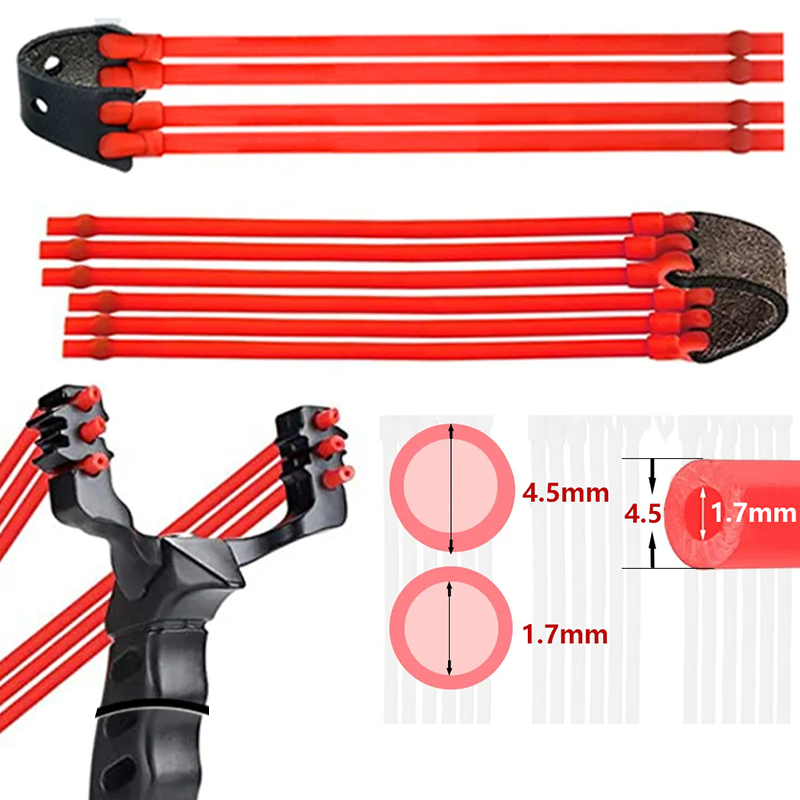 1/3/5 Pcs 3-Strand High Elastic Slingsshot Rubber Band 1745 Latex Card Ball Rubber Band Outdoor Hunting Shooting Accessories