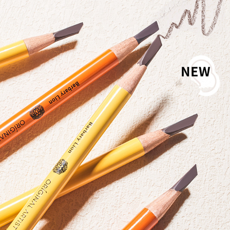 Hard Eyebrow Pen Waterproof Eye Brow Definer Enhancers Pencil for Marking Outlining Makeup and Microblading PMU