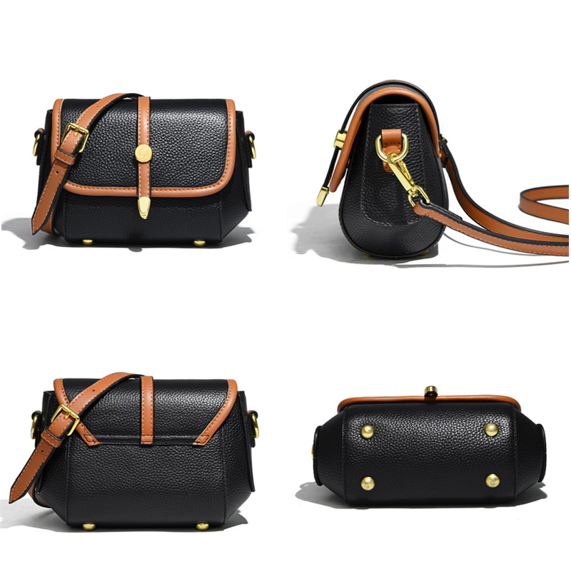 High Quality Genuine Leather Shoulder Crossbody Bag For Women 2022 New Luxury Solid Color Cow Leather Women's Bag Ladies Handbag