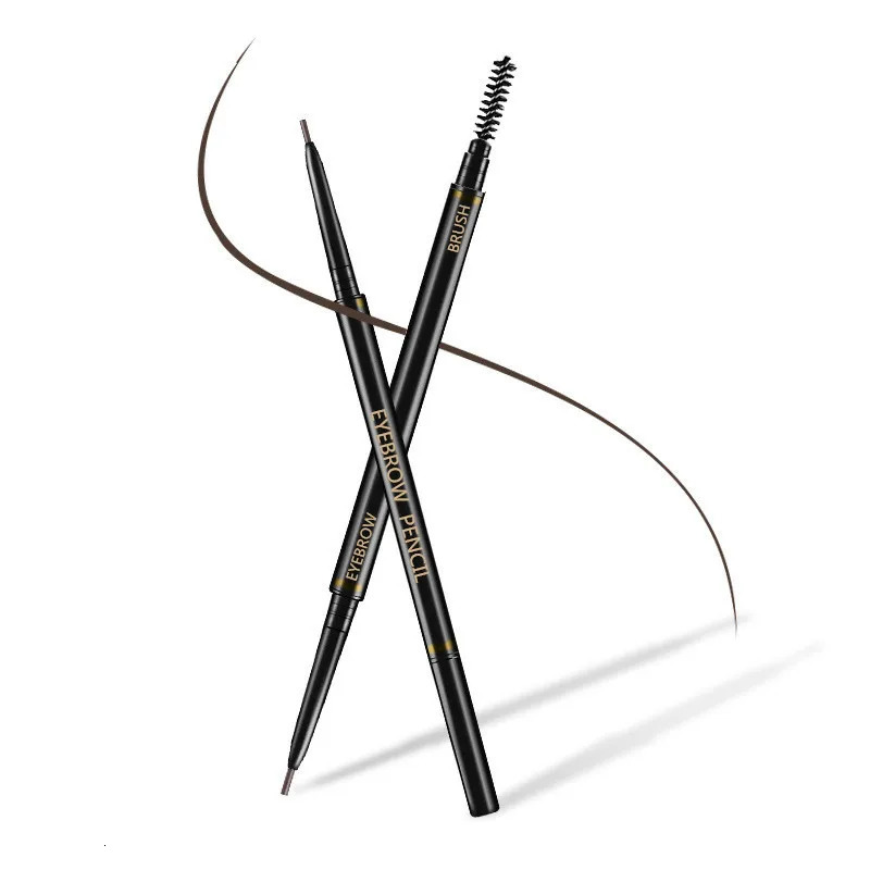Waterproof Natural Long Lasting Paint Tattoo Eyebrow Black Brown Eyebrow Pencil With Brush Makeup 240625