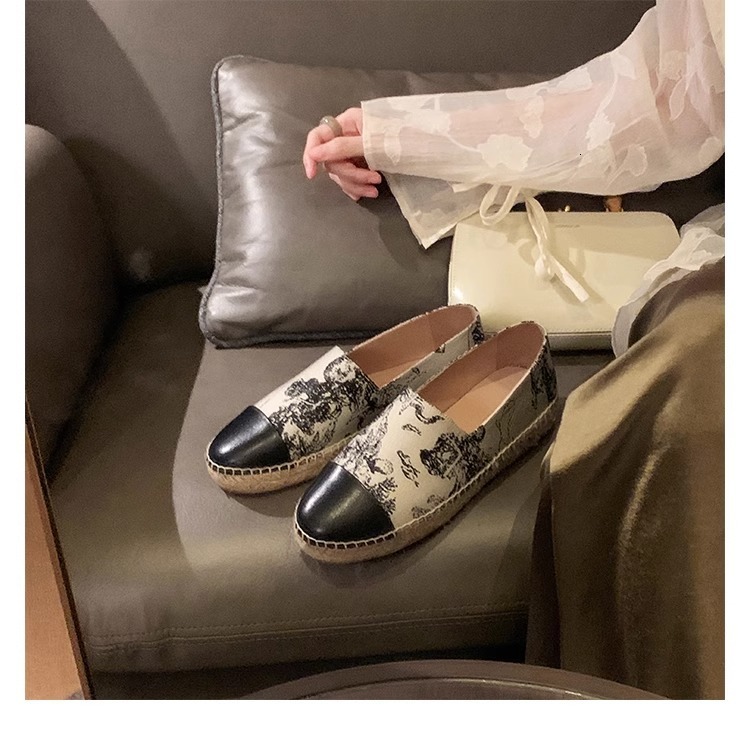 Ddmysports Same As Grape Mama New Chinese Style Fisherman S Grass Weaving Lefu For Women Leisure One Step Wearing Lazy Flat Sole Single Shoes OUTDOOR