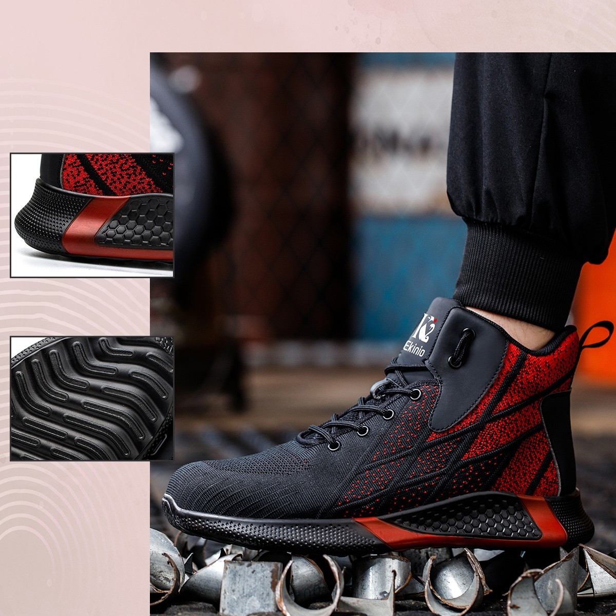 NEW Security Boots for Men Work Sneakers Women Boots Breathable Steel Toe Shoes Safety Puncture-Proof Men Boots