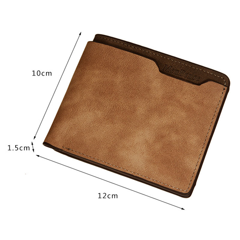 Luxury Men's Wallet PU Leather Card Holders Wallets for Male Short Men Purse Portable Foldable Vintage Billfold Billetera Hombre