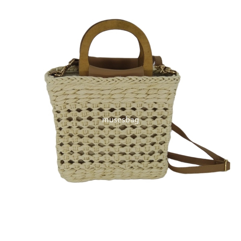 Designer women's high-end atmospheric multifunctional single shoulder crossbody bag classic casual portable small square bag retro handmade grass