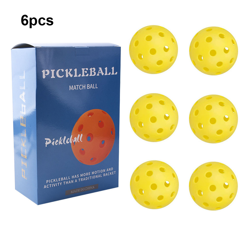 6 Pieces Set Professional Portable Pickleball Replacement 40 Holes Practise Pickle Balls Assorted Kit Birthday Gift Rose