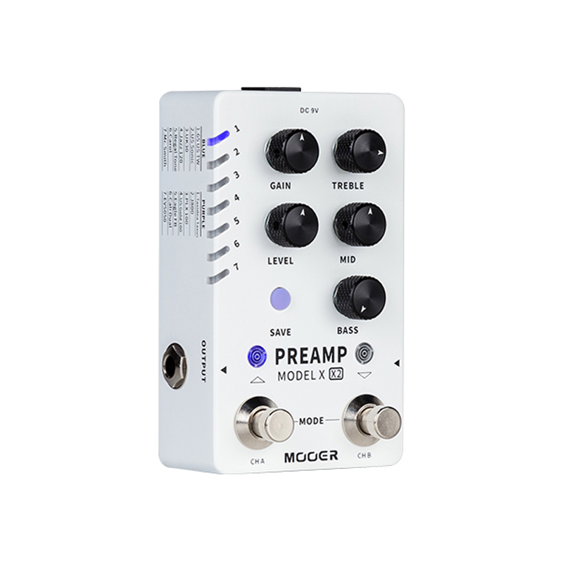 Mooer PREAMP MODEL X X2 Preamp Pedal Digital Guitar Effects Pedal with 14 Preset Save Slot 2025 new Built-in Cabinet Simulation