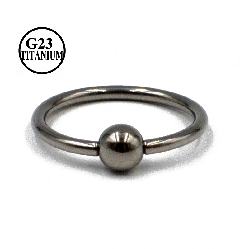 20PCS/Lot G23 Titanium Captive Bead Rings Nose Septum Ring Hoop Helix Daith Cartilage Tragus CBR Earring Basic Piercing Jewelry
